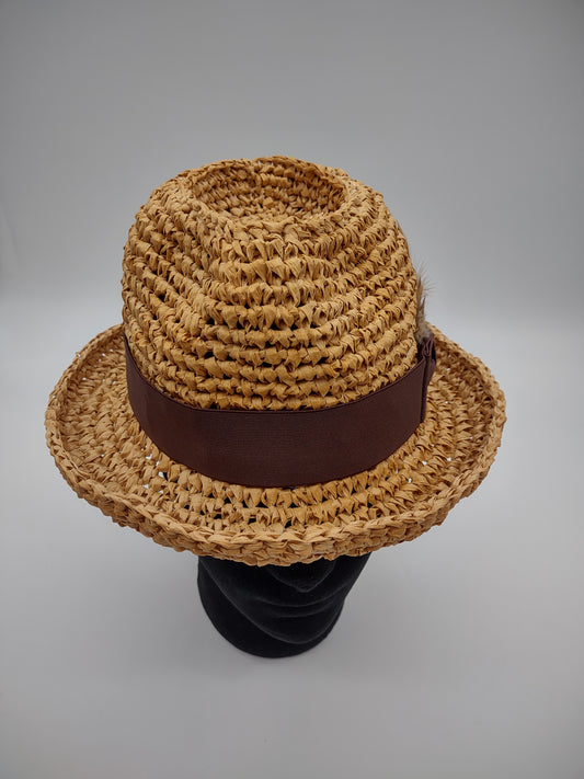 Men's Summer Crochet Fedora Hat - "Mister"